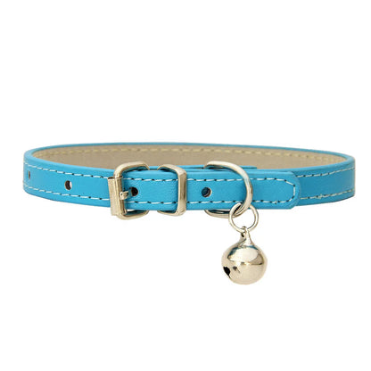 Dog Collar Pu Leather Collar Leash Pet Dog Collar Pet Supplies Cat Collar with Bells Dog Collar Chihuahua Dog Collar Cat Collar