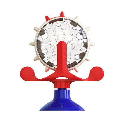 Kitten Puppy Slow Feeder Toy for Small Dog Cats Funny Suction Cup with Bell Ferris Wheel Food Dispensing Toys Pug Pet Supplies