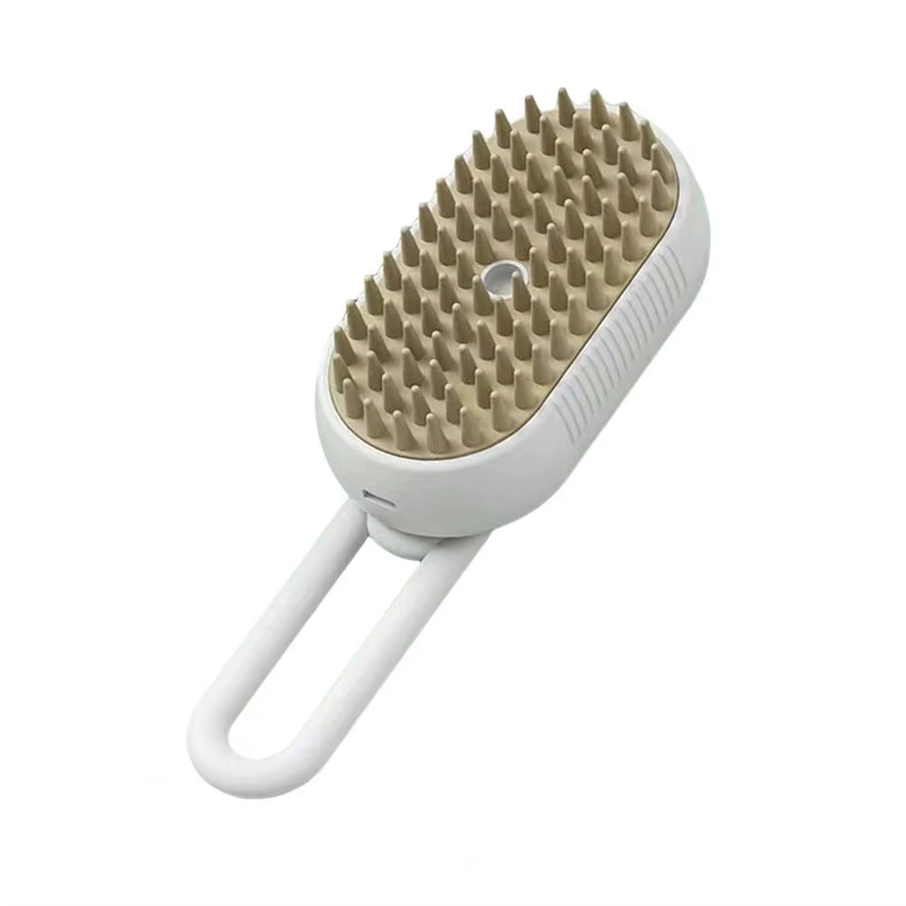 Pet Steam Brush for Shedding 4-In-1 Pet Spray Mist Brush with Handle Dog Spa Grooming Comb Steaming Hair Brush for Dogs Cats