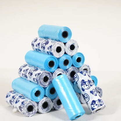 10 Rolls Random Color Paw Graphic Dog Poop Bags Pet Poop Bags Leak-Proof Dog Waste Bags for Pet Supplies