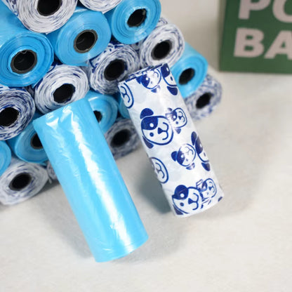 10 Rolls Random Color Paw Graphic Dog Poop Bags Pet Poop Bags Leak-Proof Dog Waste Bags for Pet Supplies