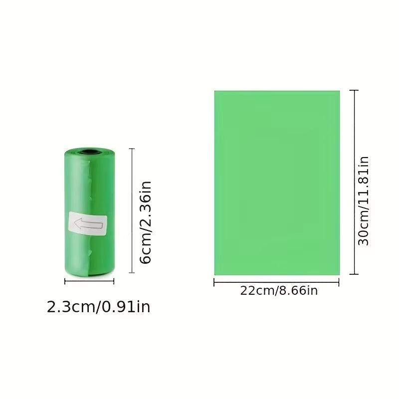 10 Rolls Random Color Paw Graphic Dog Poop Bags Pet Poop Bags Leak-Proof Dog Waste Bags for Pet Supplies