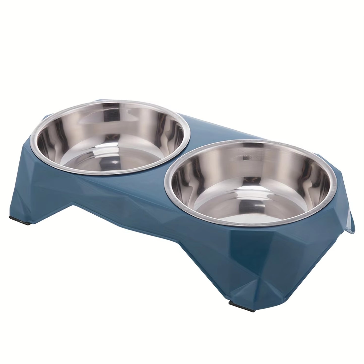 Elevated Stainless Steel Pet Bowls Set with Large Capacity Feeding Dish for Dogs - Modern Design & Raised Stand