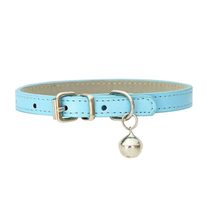 Dog Collar Pu Leather Collar Leash Pet Dog Collar Pet Supplies Cat Collar with Bells Dog Collar Chihuahua Dog Collar Cat Collar