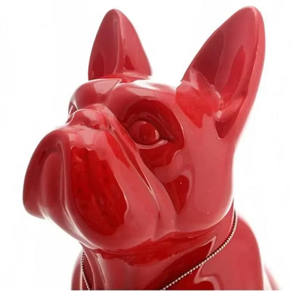 Nordic Sitting Position French Bulldogs Decoration Sculpture Resin Animal Crafts Statue Living Room Home Decor Bulldog Figurine