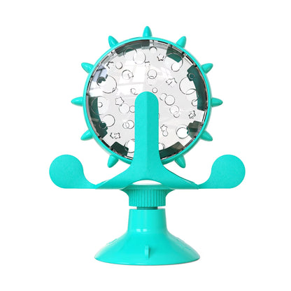 Kitten Puppy Slow Feeder Toy for Small Dog Cats Funny Suction Cup with Bell Ferris Wheel Food Dispensing Toys Pug Pet Supplies