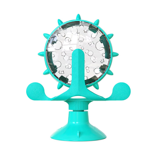 Kitten Puppy Slow Feeder Toy for Small Dog Cats Funny Suction Cup with Bell Ferris Wheel Food Dispensing Toys Pug Pet Supplies